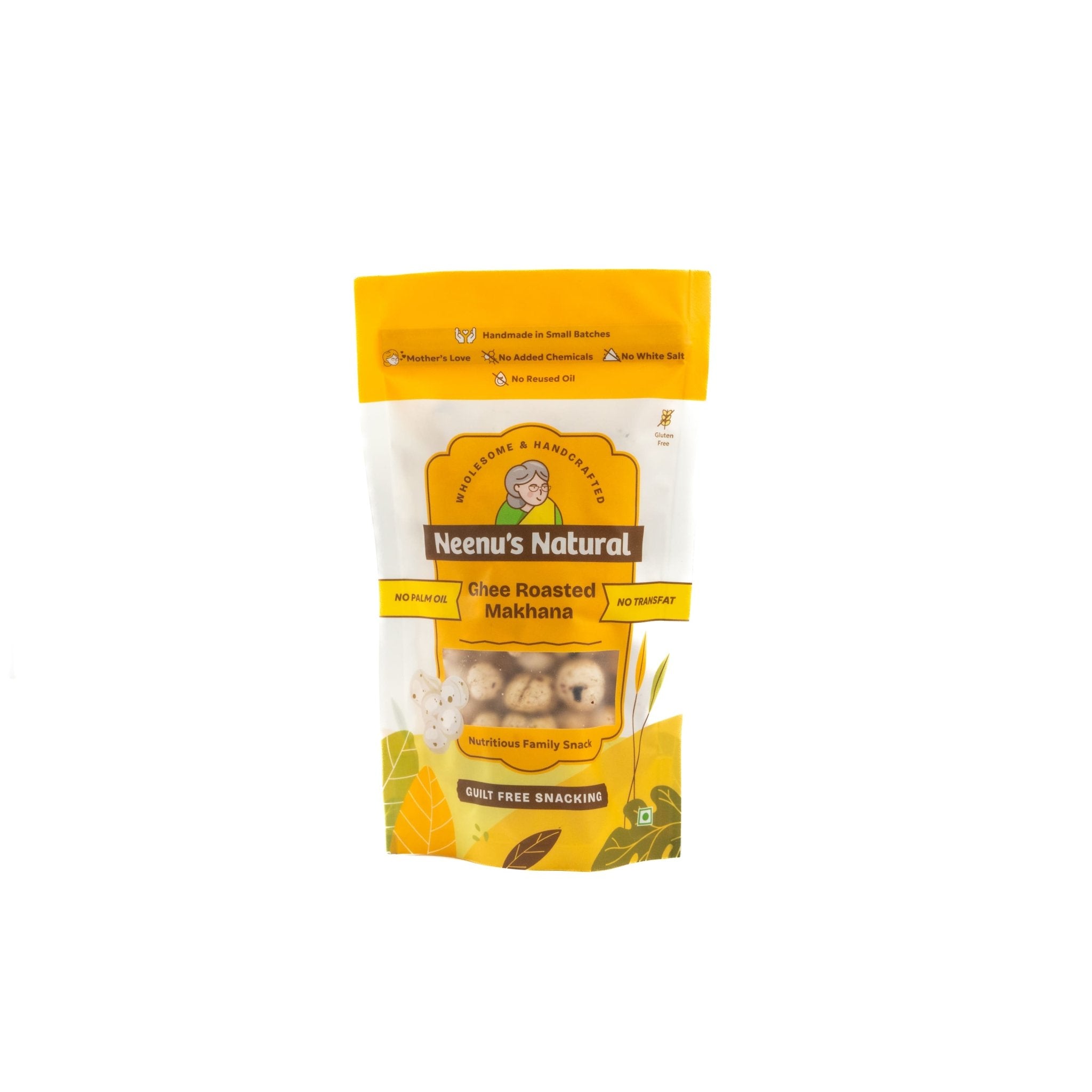 Ghee Roasted Makhana | Crunchy & Nutritious Fox Nut Snack – Healthy Snacks on Brown Living™. SKU: NN_12. Img 1.