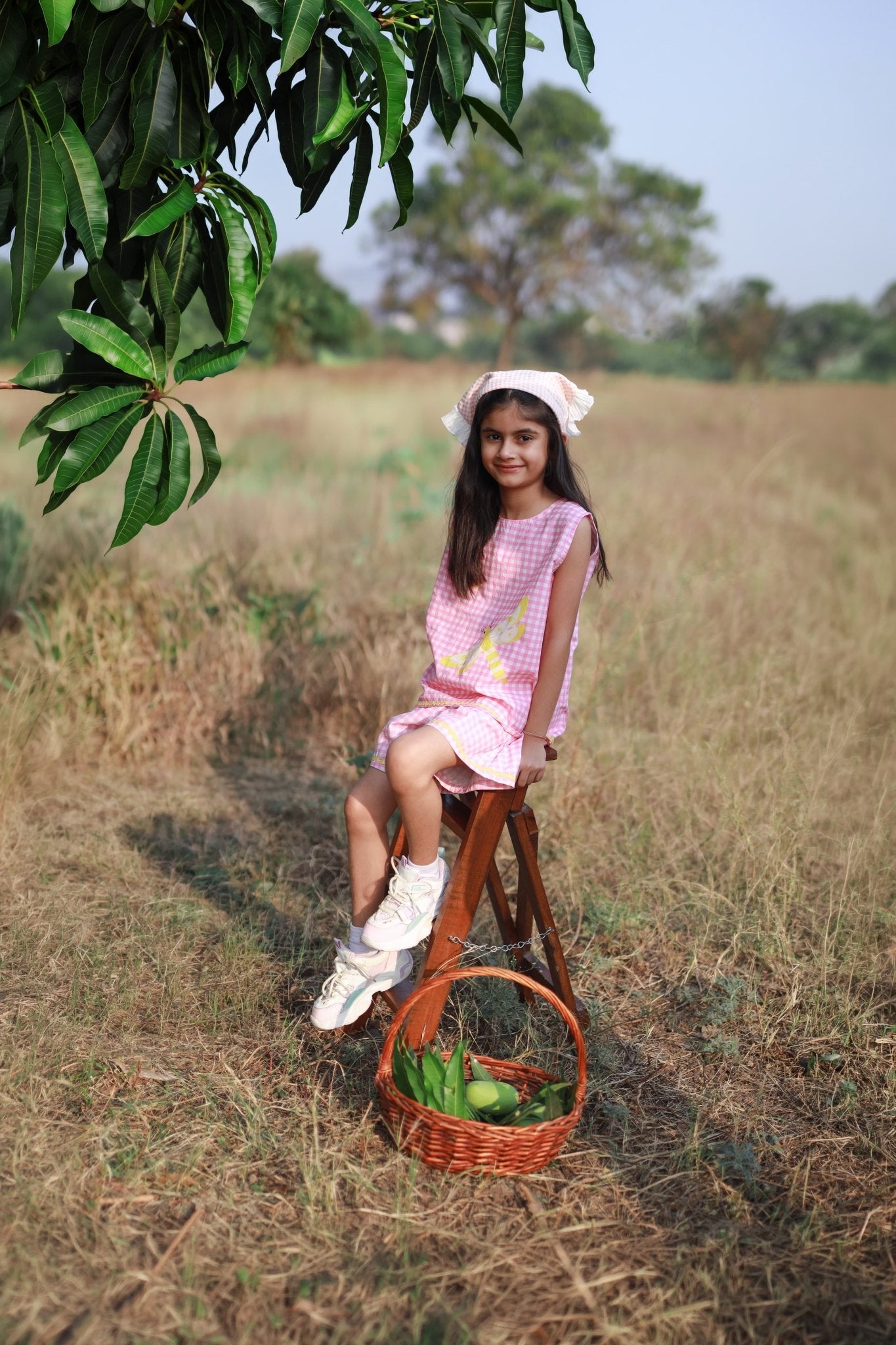 Gingham Gulabo Girls Co - ord Set | Checked Comfortable Kids Outfit – Kids Daywear Sets on Brown Living™. SKU: GGG56M1. Img 2.