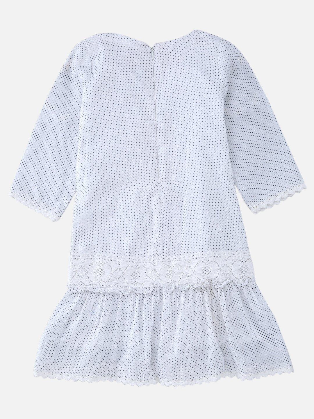Girls Cotton Daisy Dress White – Comfortable Floral Summer Dress – Kids Daywear Sets on Brown Living™. SKU: PG083_1. Img 2.