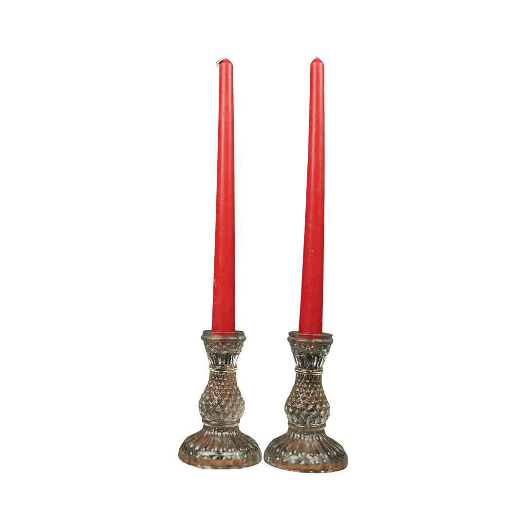 Glass Glow Candle Set – Candle & Stand Set of 2 – Home Decor on Brown Living™. SKU: CC14. Img 5.