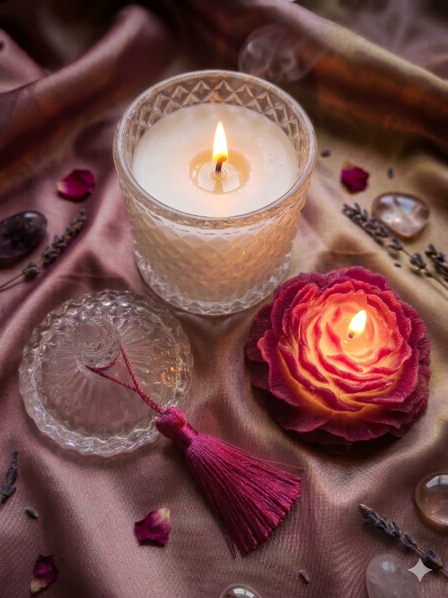 Glow & Grace Candle Gift Set | Beautiful Scented Gift – Candles & Fragrances on Brown Living™. SKU: SN25105. Img 5.