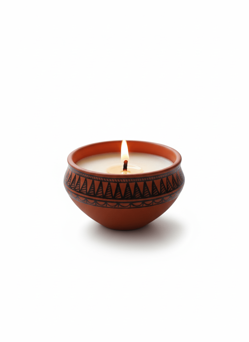 Glow of Mithila - Handcrafted Soy Wax Candle – Candles & Fragrances on Brown Living™. SKU: MBBHSCSMMC01. Img 2.