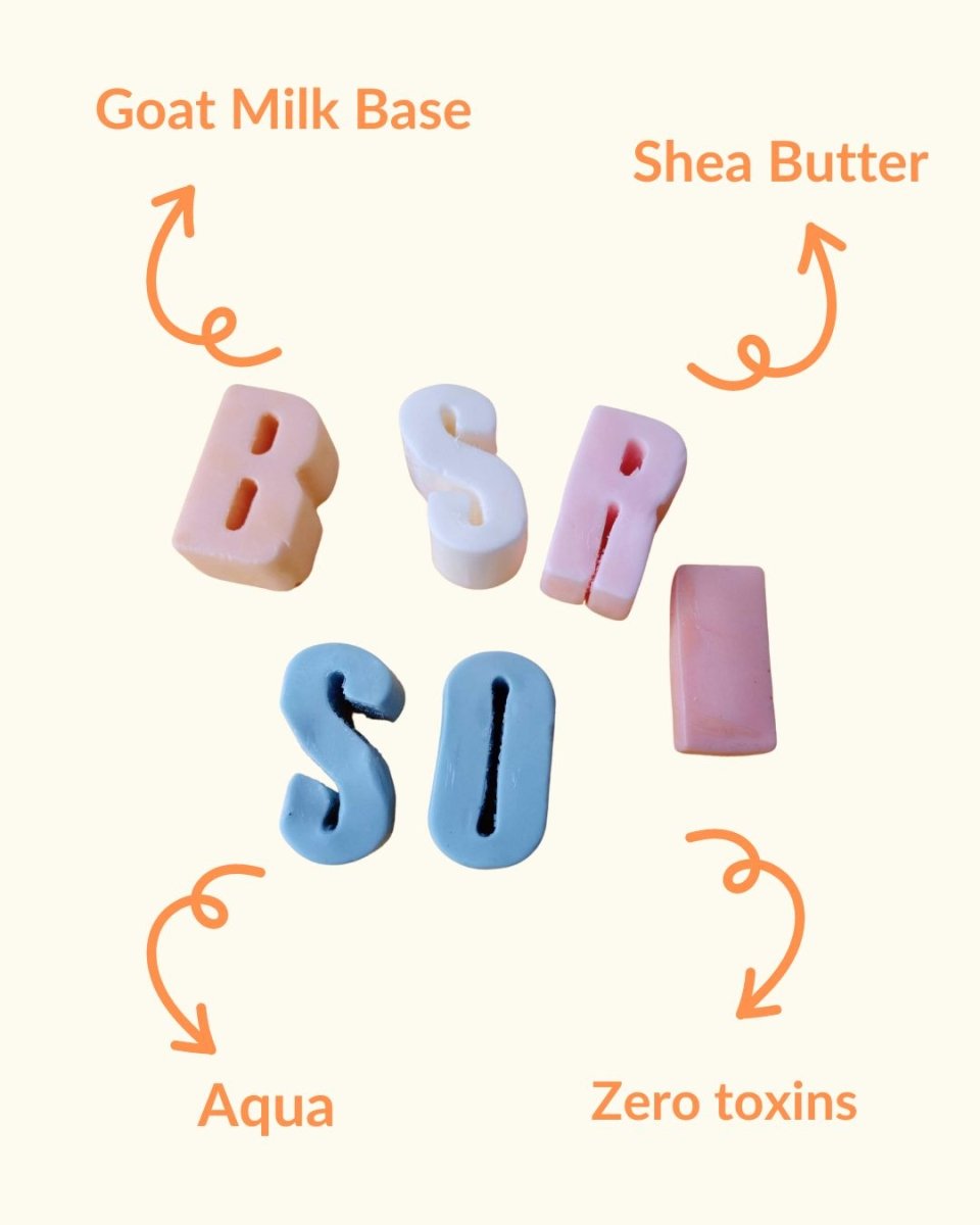 Goat Milk Shea Butter Alphabets Soap Set Of 6 Gift Set – Body Soap by Sobek Naturals available on Brown Living™. . SKU: SOB - SOAP - 42. Img 2.
