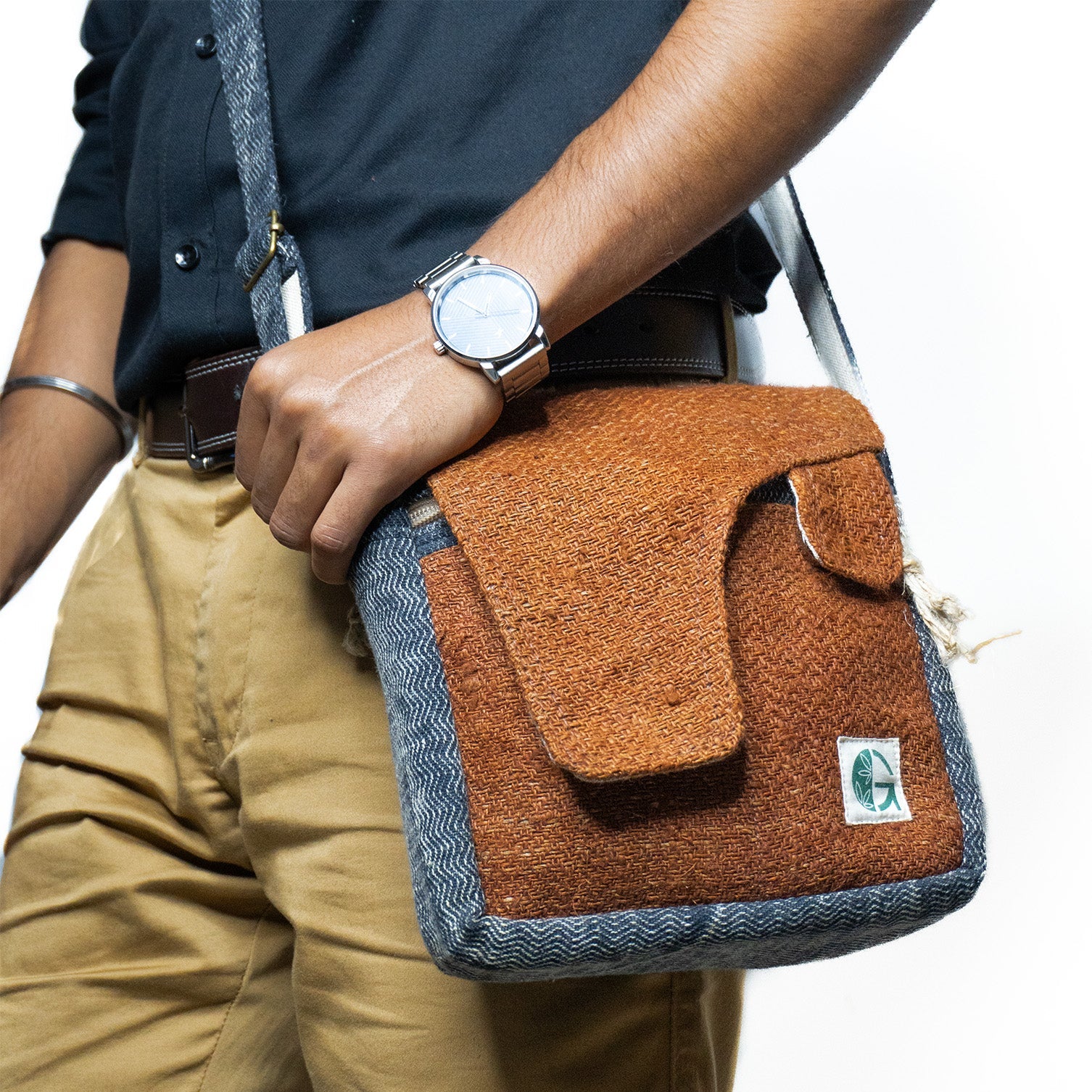 Goku Multipurpose Crossbody Bag | Compact Casual Sling Bag for Daily – Womens Handbag on Brown Living™. SKU: OGSBGGK0502. Img 4.