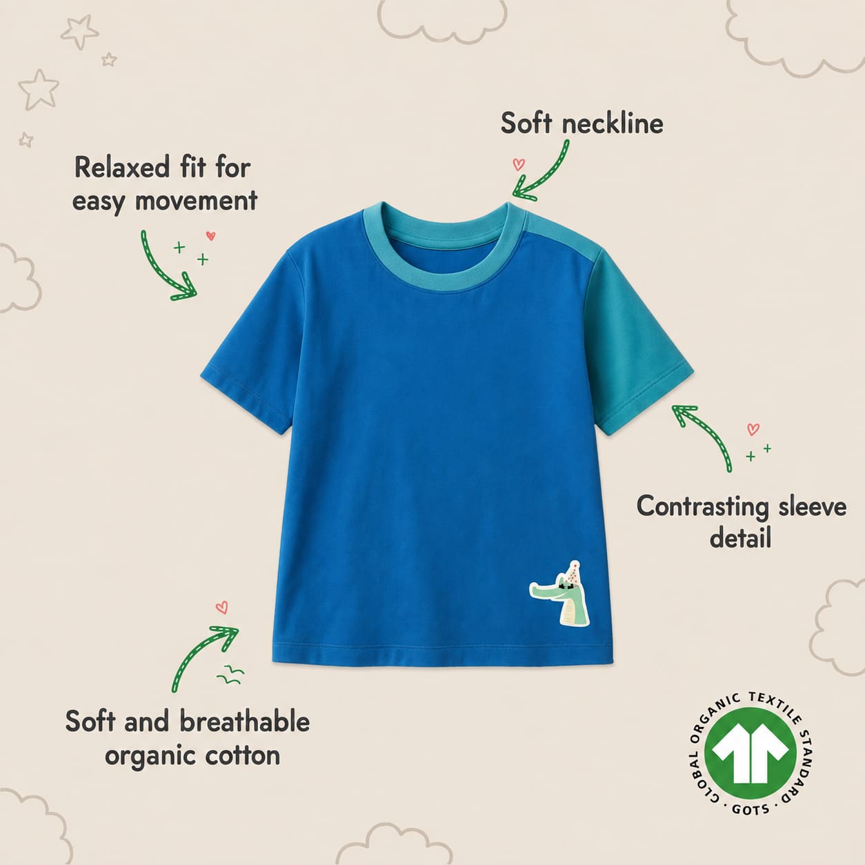 Grape Slush Unisex Tee-100% Cotton, Dye Free & Dermatologist Reviewed – Kids T-Shirts on Brown Living™. SKU: KT02A-2-4Y. Img 10.
