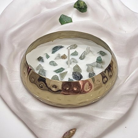 Green Aventurine Urli Hand Poured Soy Wax Candle - Pack of 1 – Candles & Fragrances on Brown Living™. SKU: BL_ASC_AU. Img 4.