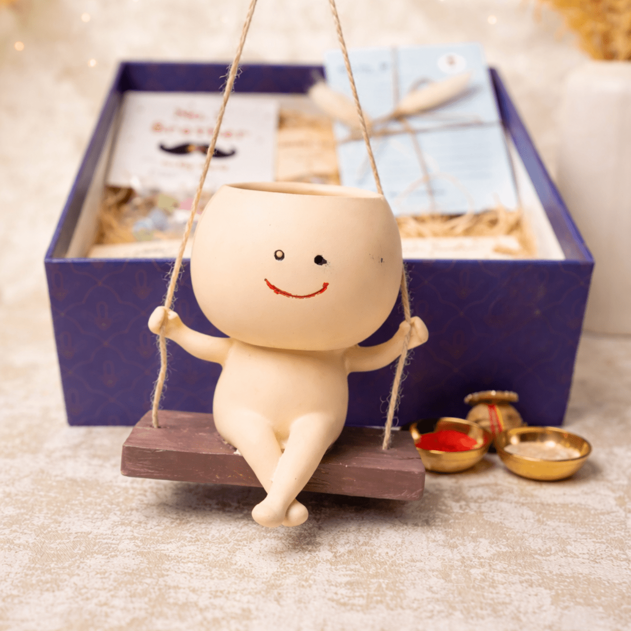 Green Blessings Planter Hamper | Eco-Friendly Plant Gift Hamper – Gift Hampers on Brown Living™. SKU: RKH-11. Img 2.