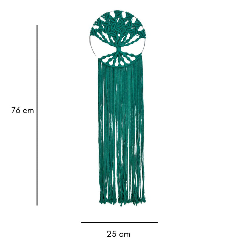 Green Macrame Tree of Life | Verified Sustainable Wall Decor on Brown Living™