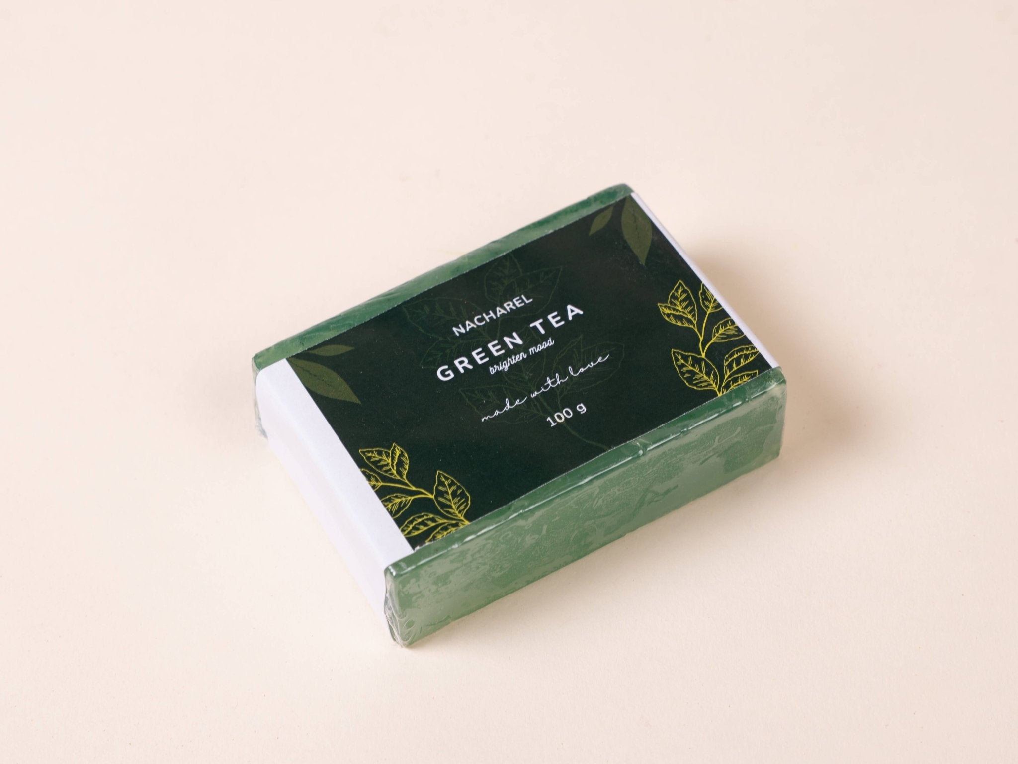 Green Tea Soap 100g | Refreshing Herbal Bathing Bar – Body Soap on Brown Living™. SKU: NCH03. Img 2.