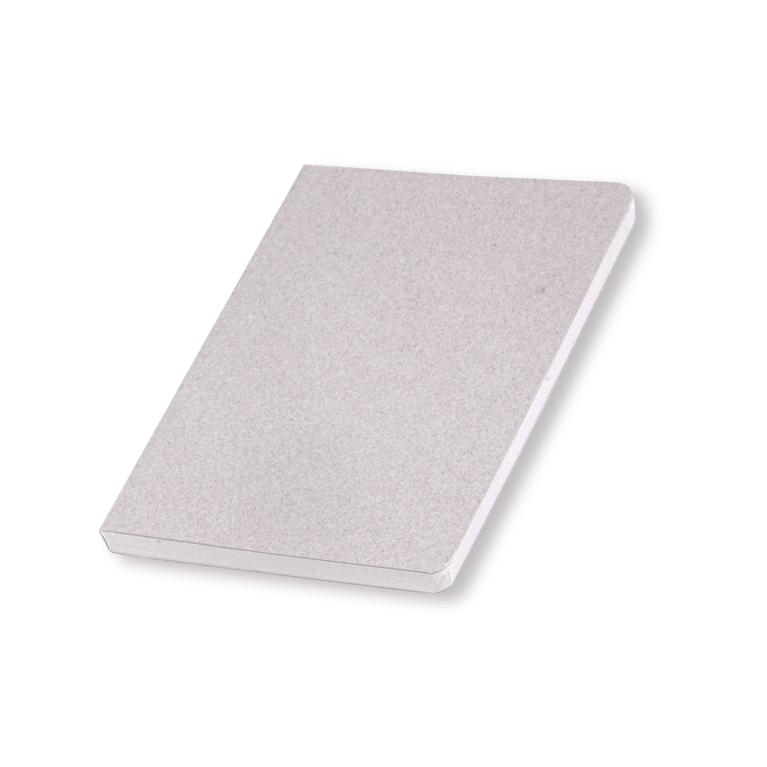 Grey Cotton Cover Softback Notebook Made from Upcycled Sanitary Pads – Notebooks & Notepads on Brown Living™. SKU: SGC3GRC1A5-160. Img 1.