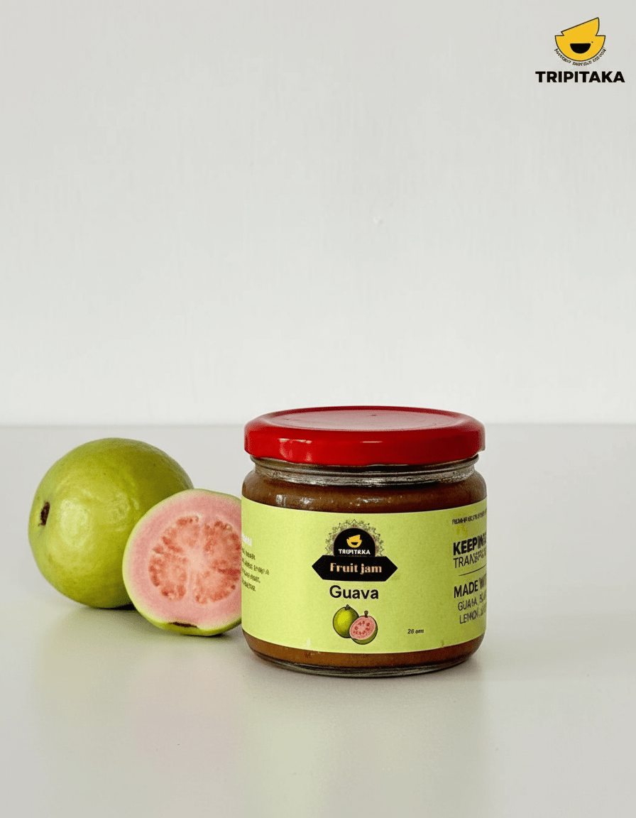 Guava Jam | Date - Sweetened Fruit Spread | 300g – Jams & Spreads on Brown Living™. SKU: TP-JM-GJ. Img 2.