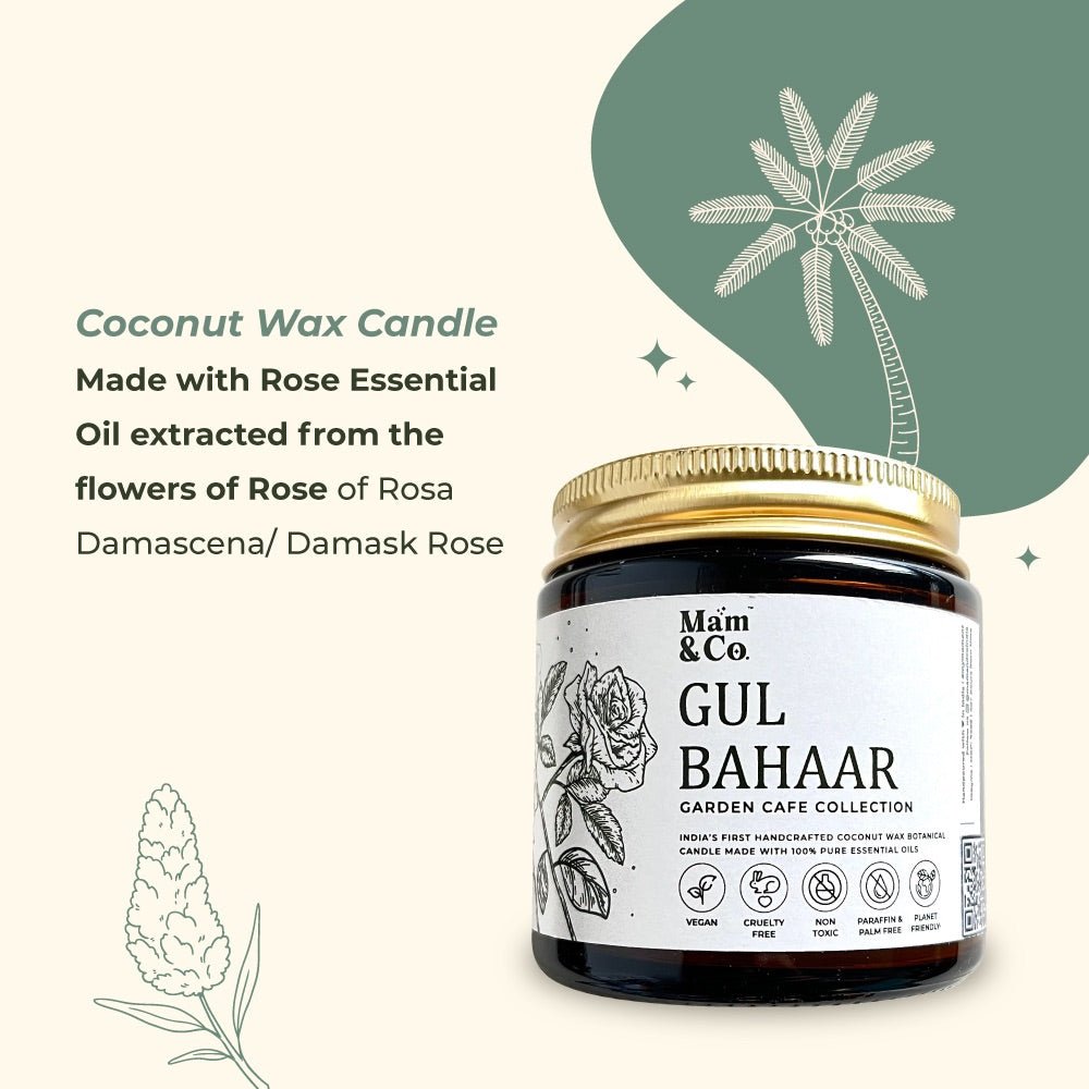 Gul Bahaar - 100% Coconut Wax Botanical Candle | Verified Sustainable by Brown Living™