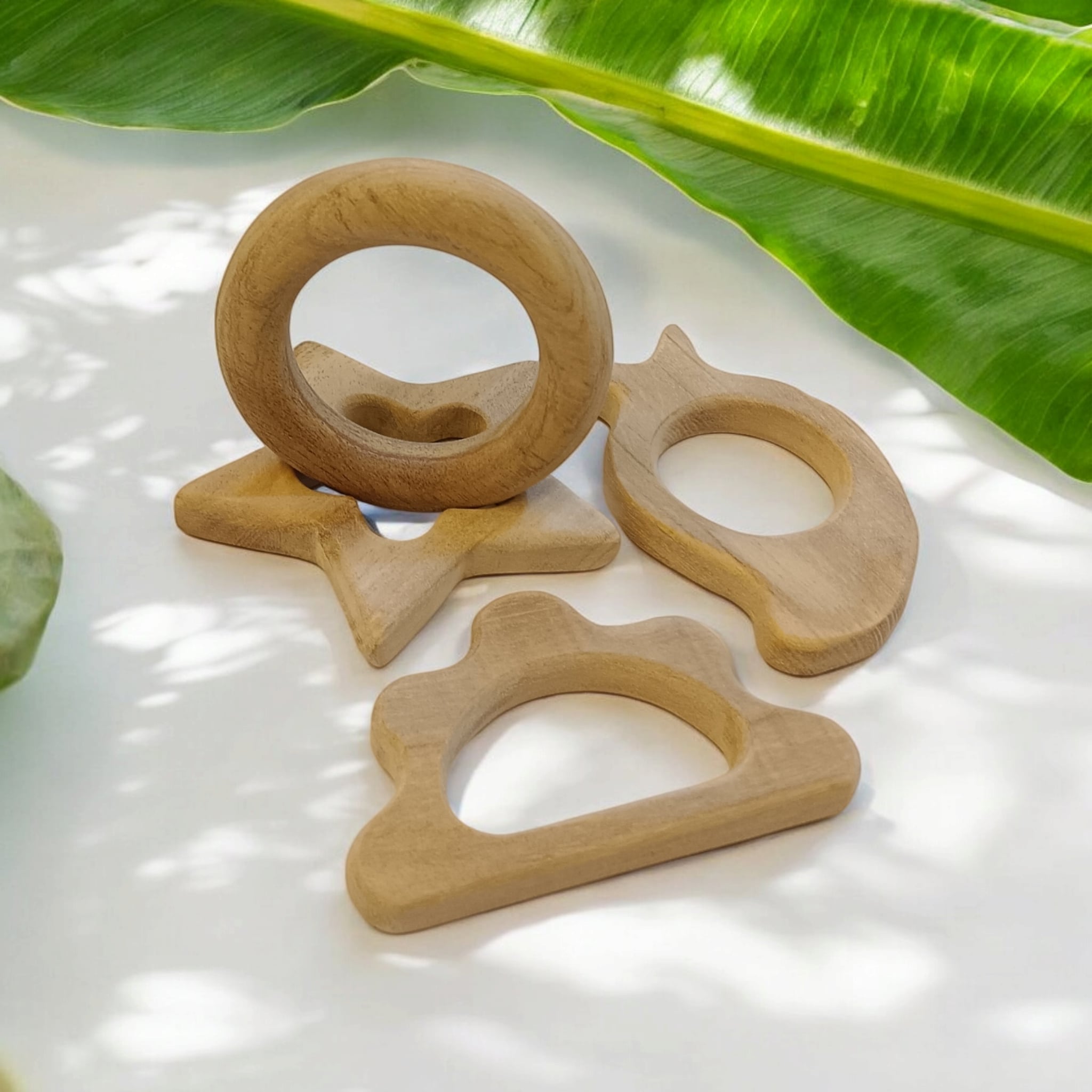 Gum Strengthening Neem Wooden Baby Teethers – Baby Teethers & Soothers on Brown Living™. SKU: T_STR-CLD-RNG-MNG. Img 5.