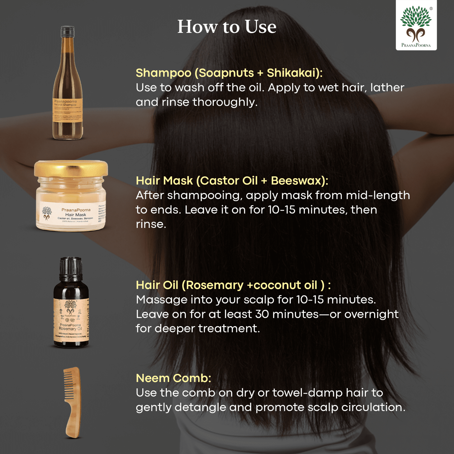 Hair Fall Solution Hamper | botanical extracts with essential oil – Gift Giving on Brown Living™. SKU: SKU_K08. Img 8.
