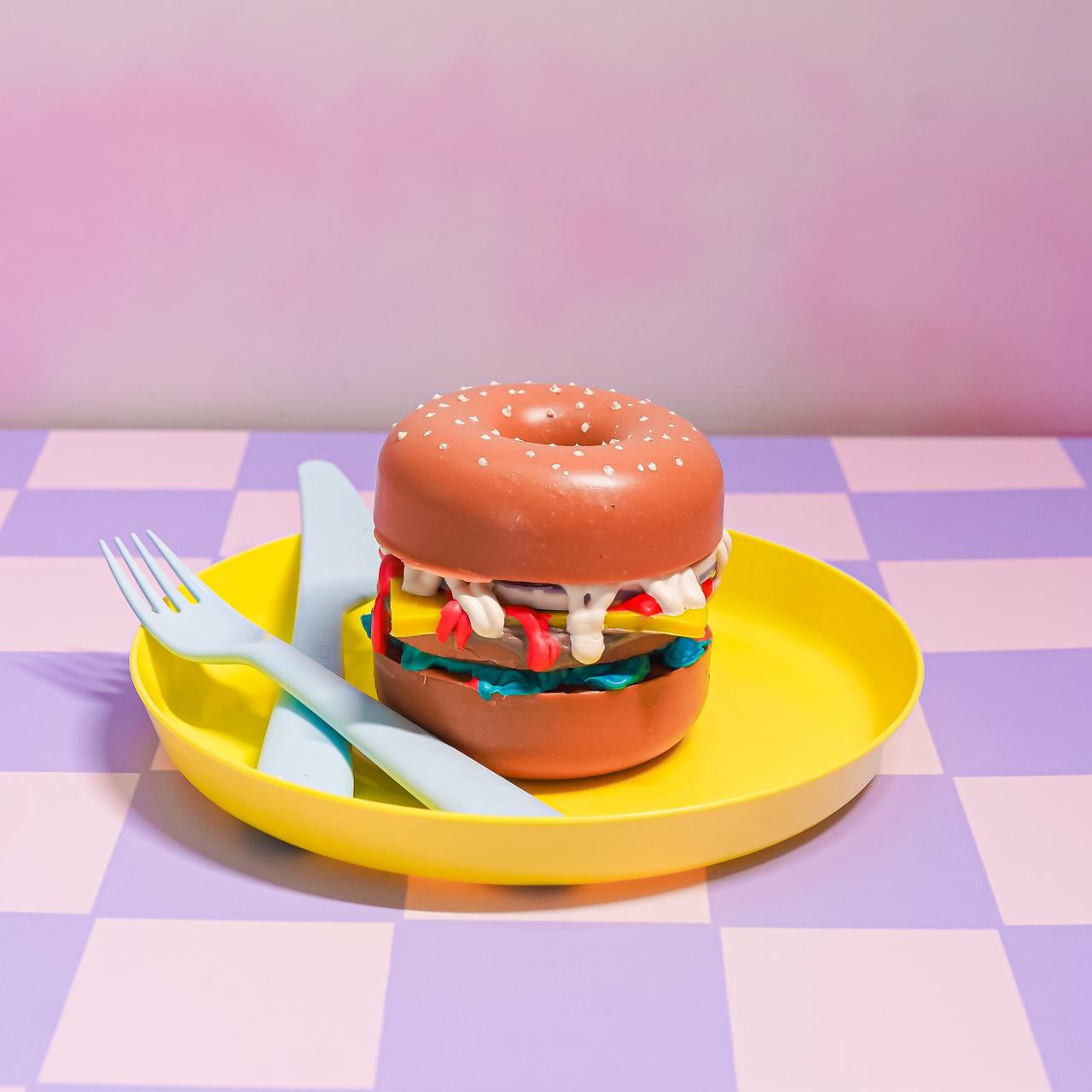 Hamburger Soap - Quirky Handmade Bath Soap – Body Soap on Brown Living™. SKU: SS-25. Img 1.