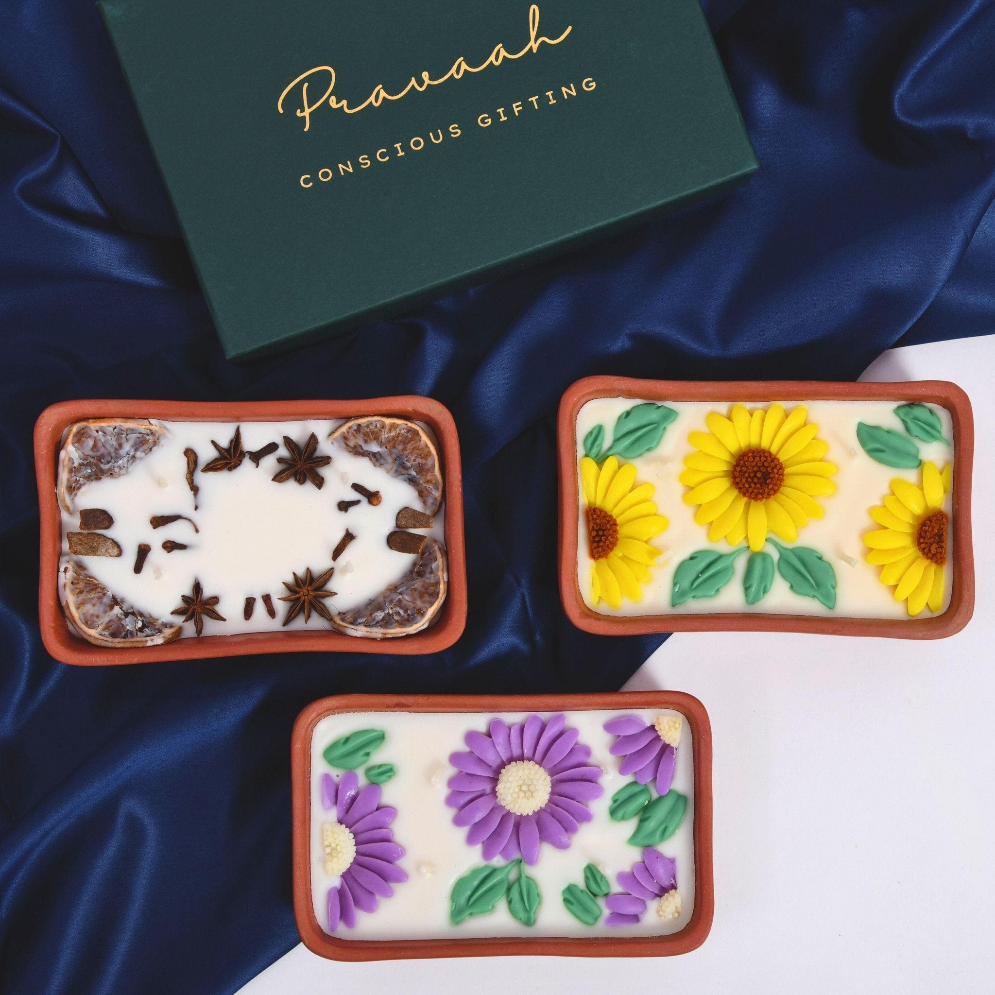 Hand - Poured Floral Soy Candle – 4 Wicks | Lavender, Jasmine, Mandarin – Candles & Fragrances on Brown Living™. SKU: CAN0012. Img 10.