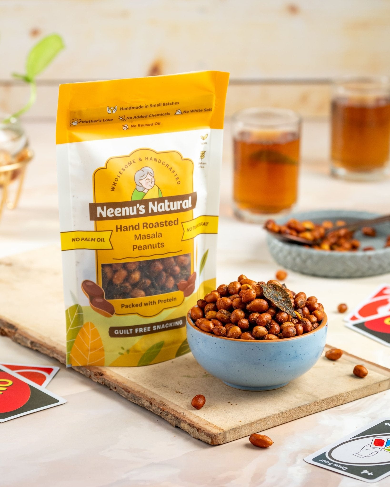 Hand Roasted Masala Peanuts | Crunchy & Spiced Nut Snack – Healthy Snacks on Brown Living™. SKU: NN_11. Img 3.