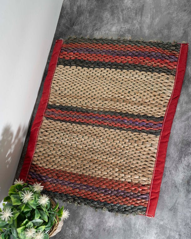 Handcrafted Banana Fiber Mat | Eco - Friendly Sustainable Floor Mat – Mats & Rugs on Brown Living™. SKU: ANTHBFMMPMHHG. Img 3.