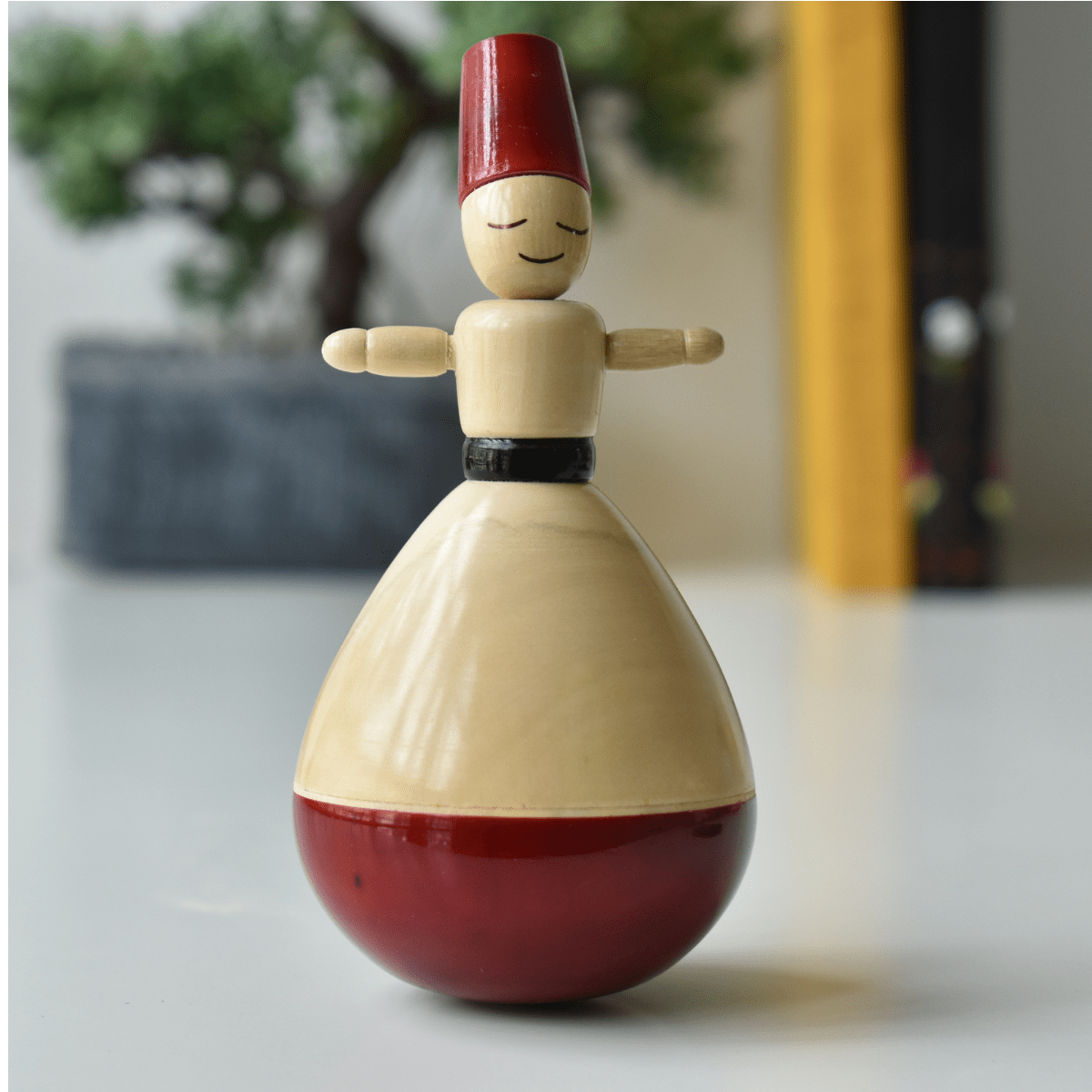 Handcrafted Channapatna Sufi Dancing Doll – Art & Craft Supplies on Brown Living™. SKU: CD-WOO-SUF. Img 2.