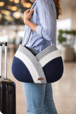 Handcrafted Cotton Rope Knot Bag Stylish Handmade Handbag – Hand Bag on Brown Living™. SKU: OEP944A. Img 1.