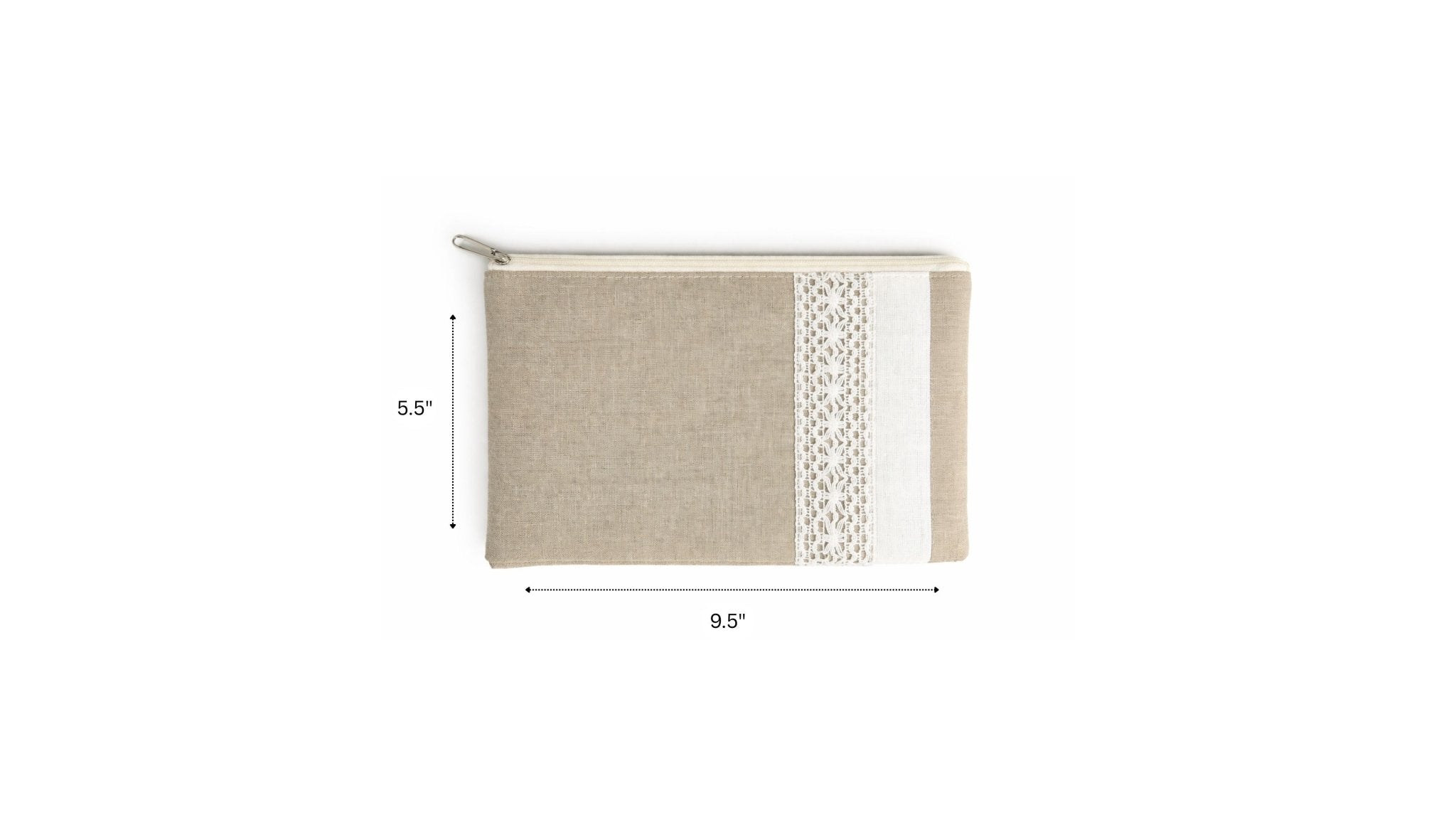 Handcrafted Cotton Travel Pouch – Eco - Friendly Lightweight Organizer – Travel Accessories on Brown Living™. SKU: GCP01-GREEN. Img 4.