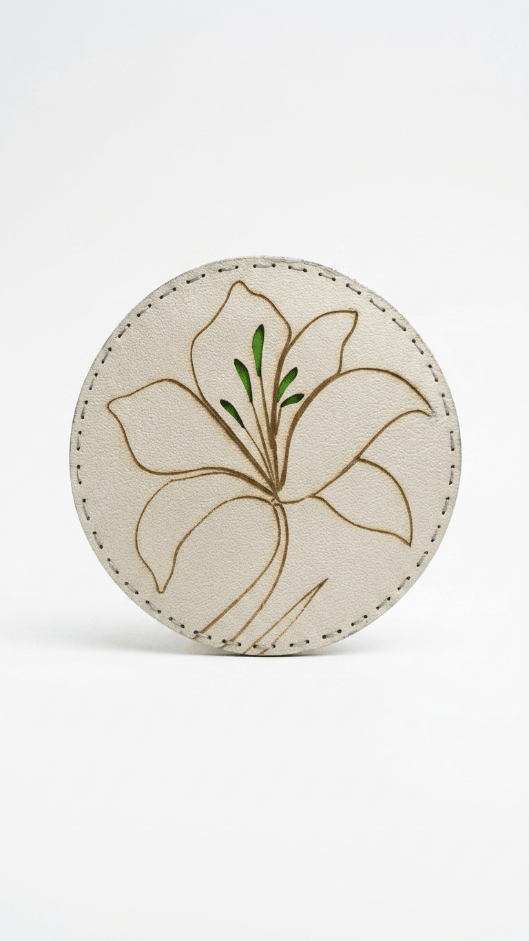 Handcrafted Daisy Coaster Set of 4 | Elegant Decorative Table Coasters – Coasters on Brown Living™. SKU: COT30. Img 2.