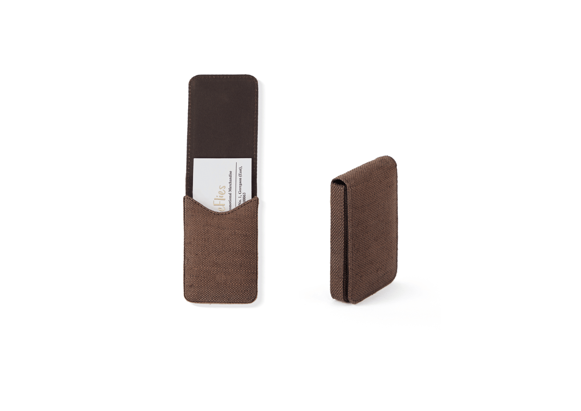 Handcrafted Eco-Friendly Hemp Fliptop Vertical Card Holder – Desk Accessories on Brown Living™. SKU: GCH01-BROWN. Img 10.