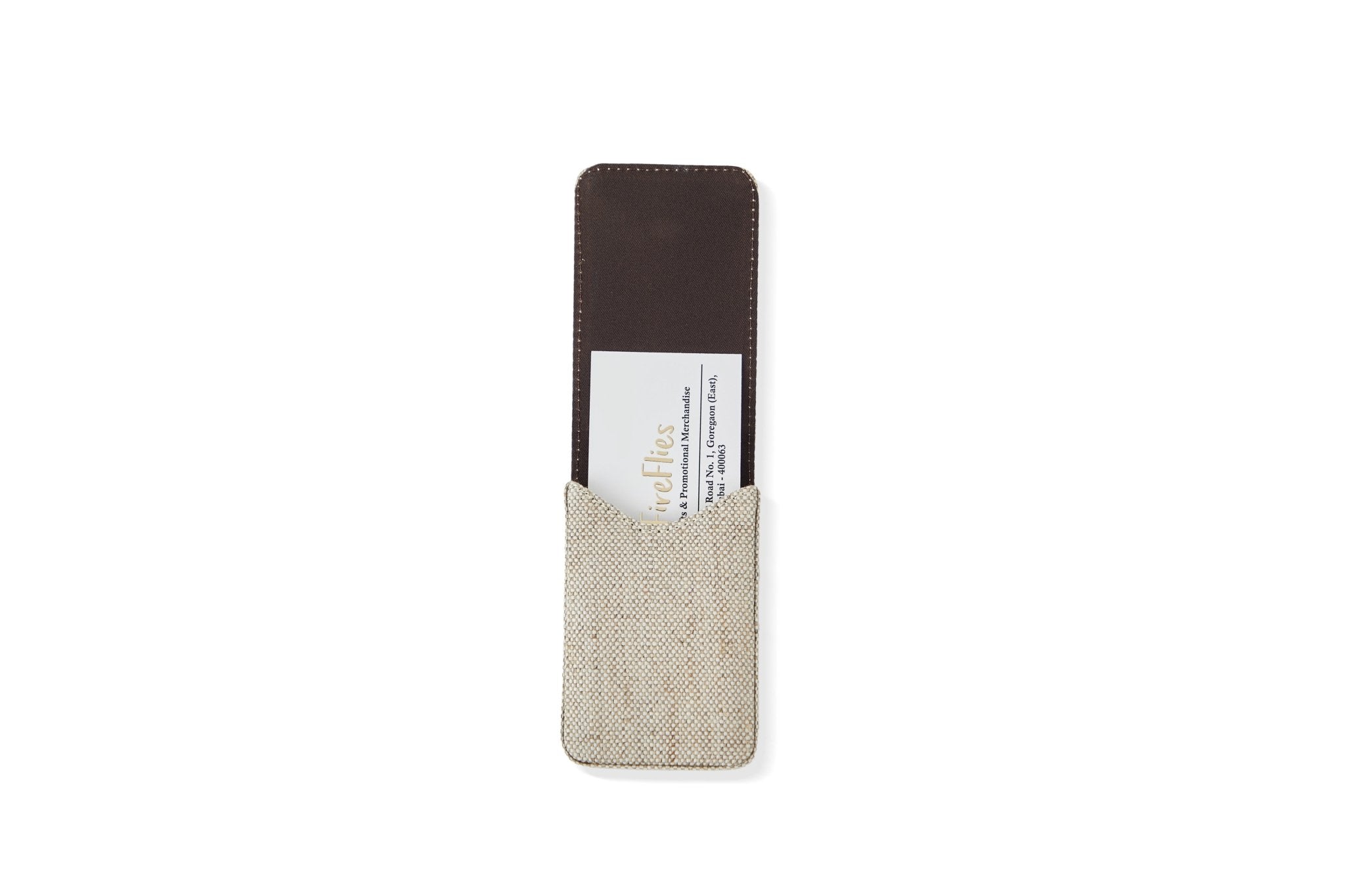 Handcrafted Eco - Friendly Hemp Fliptop Vertical Card Holder – Desk Accessories on Brown Living™. SKU: GCH01-OLIVE. Img 6.