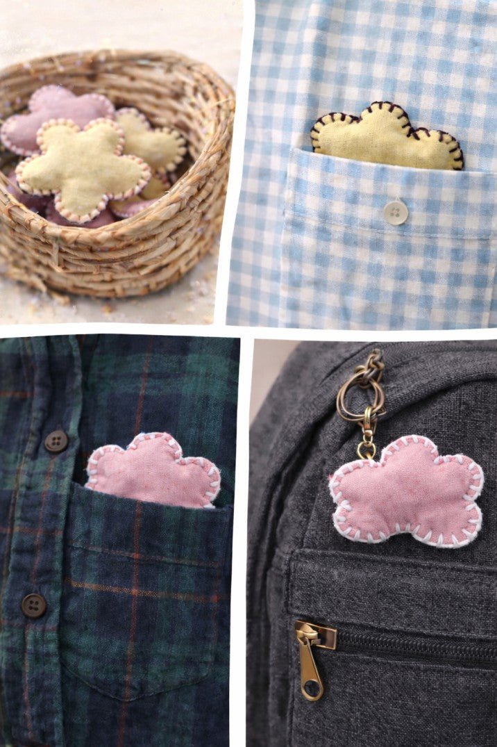 Handcrafted Fabric Brooches | Artistic Textile Accessories – Womens Brooches & Lapel Pins on Brown Living™. SKU: FB03. Img 3.