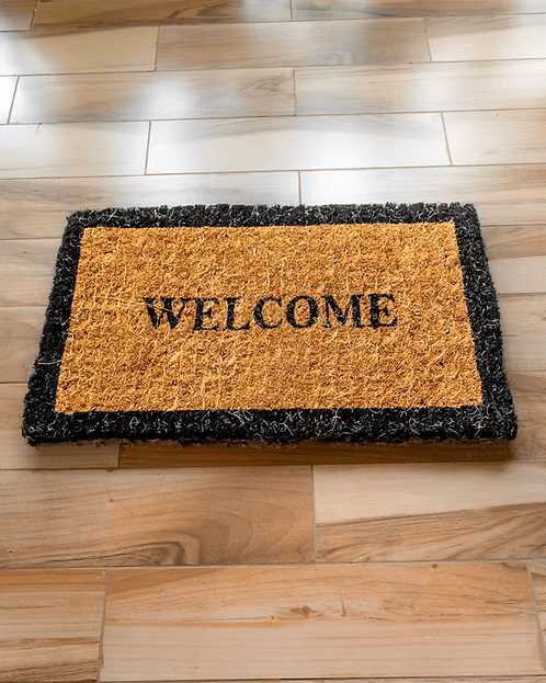 Handcrafted Kerala Coir Mat | Eco - Friendly Natural Door & Floor Mat – Mats & Rugs on Brown Living™. SKU: ANTHCKCMCWCMHH. Img 1.