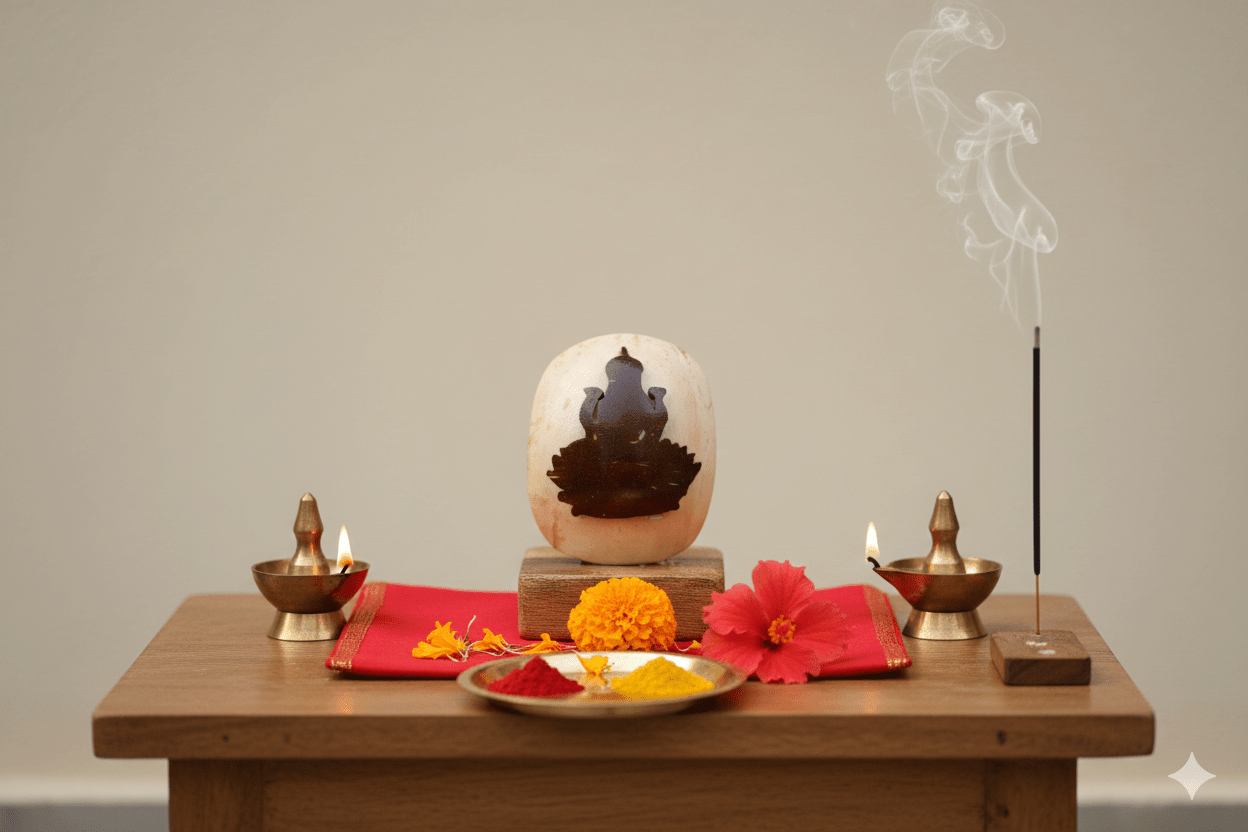 Handcrafted Lakshmi Idol | White Tender & Black Coconut Shell – Art & Craft Supplies on Brown Living™. SKU: KOTT020. Img 1.