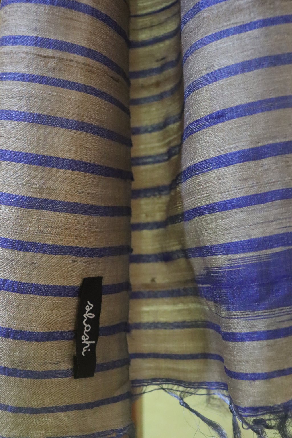 Handcrafted Tassar Silk Stole | Elegant Handmade Fashion Accessory – Womens Scarf on Brown Living™. SKU: WS25ST01. Img 2.