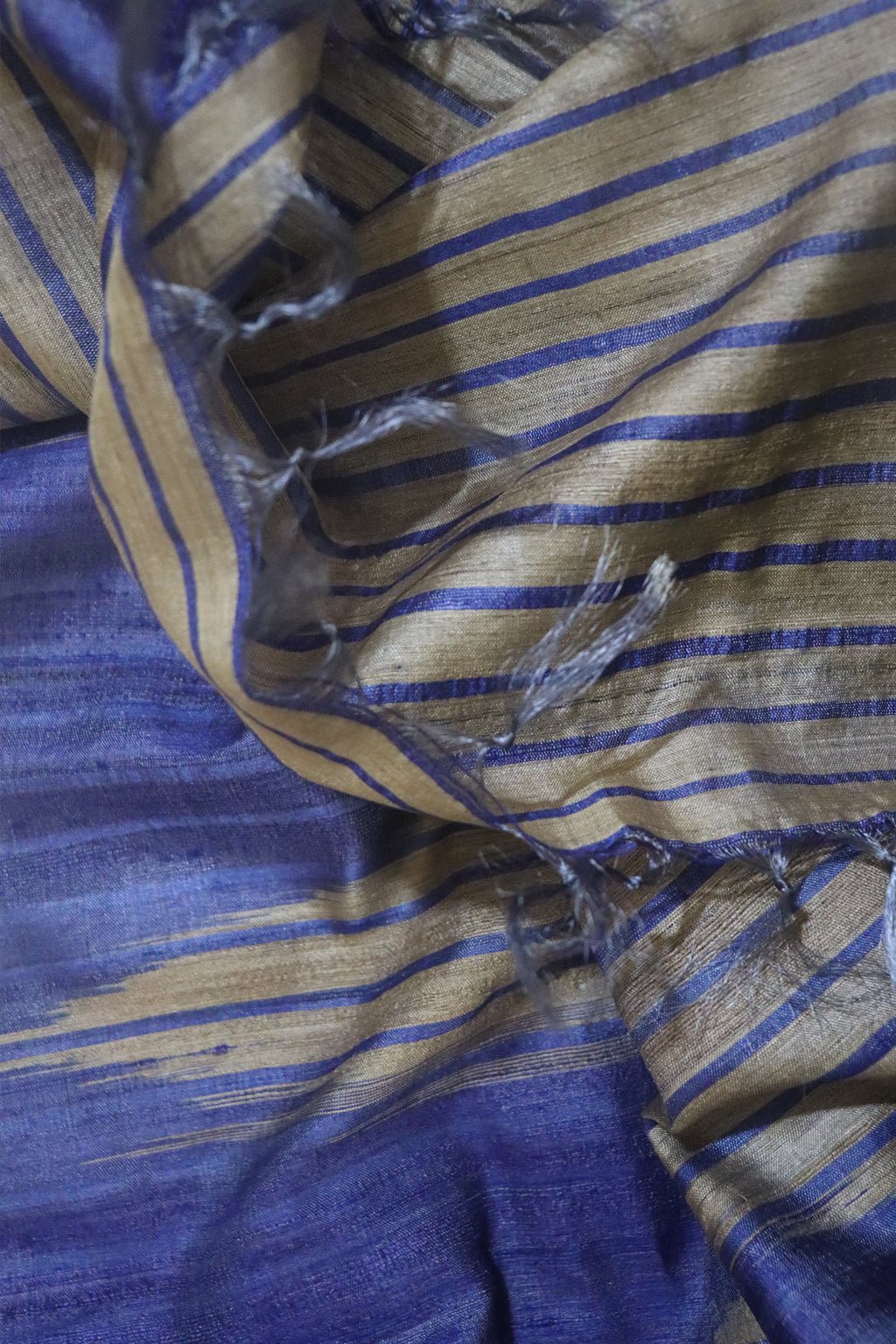 Handcrafted Tassar Silk Stole | Elegant Handmade Fashion Accessory – Womens Scarf on Brown Living™. SKU: WS25ST01. Img 3.