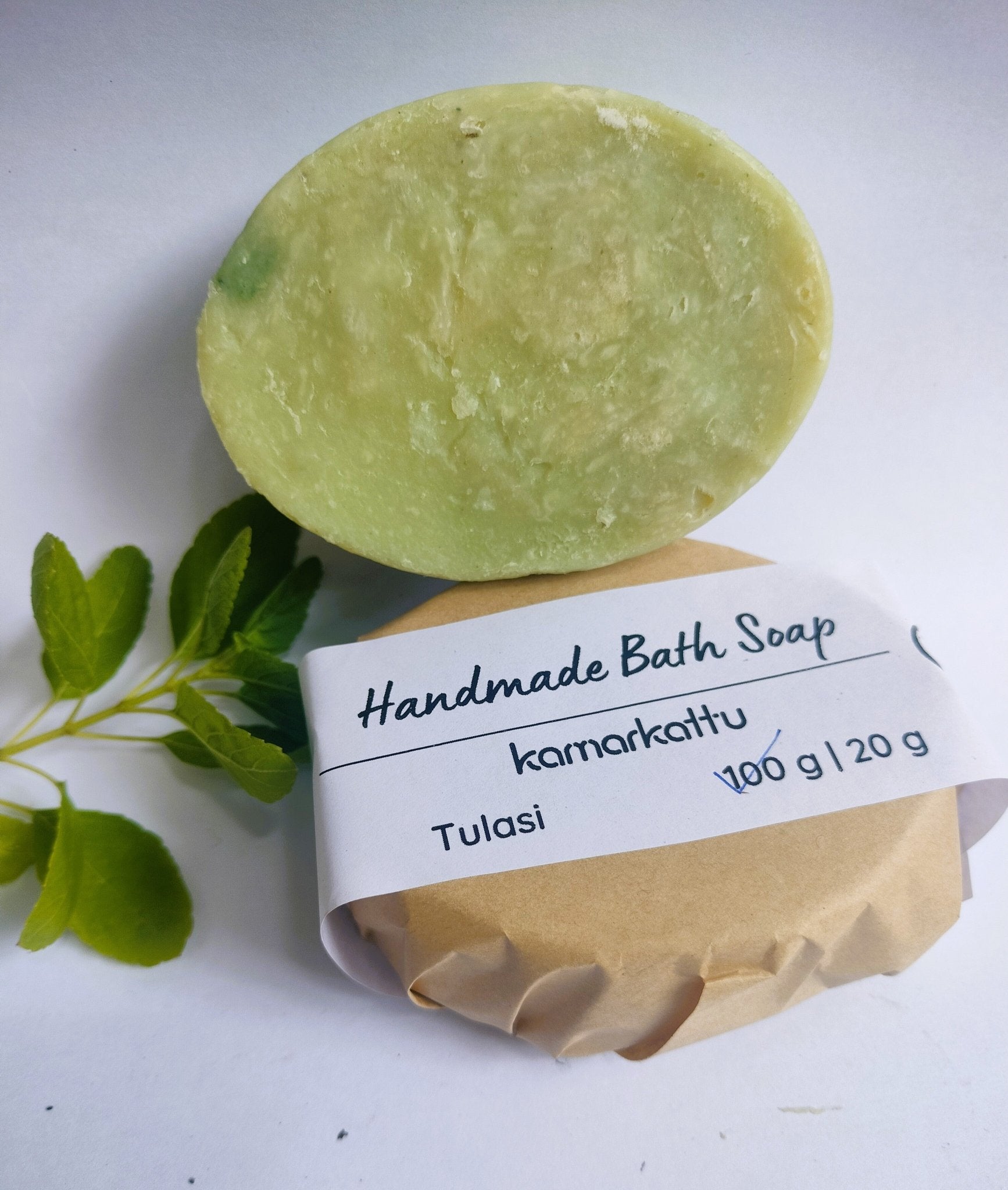 Handmade Bath soap - Tulsi | Pack of 2 | Verified Sustainable by Brown Living™
