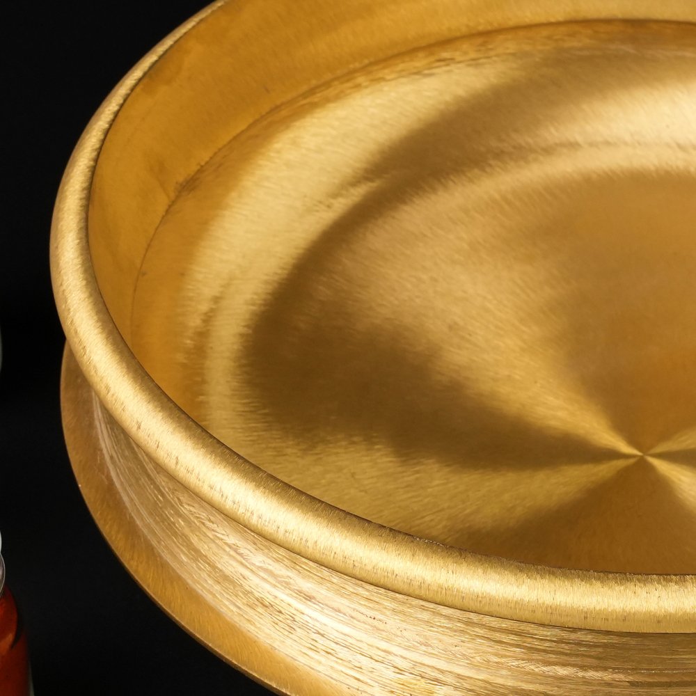 Handmade Bronze Uruli - Large – Cookware on Brown Living™. SKU: Bronze - uruli/Chatti - 3500g - packof1. Img 3.