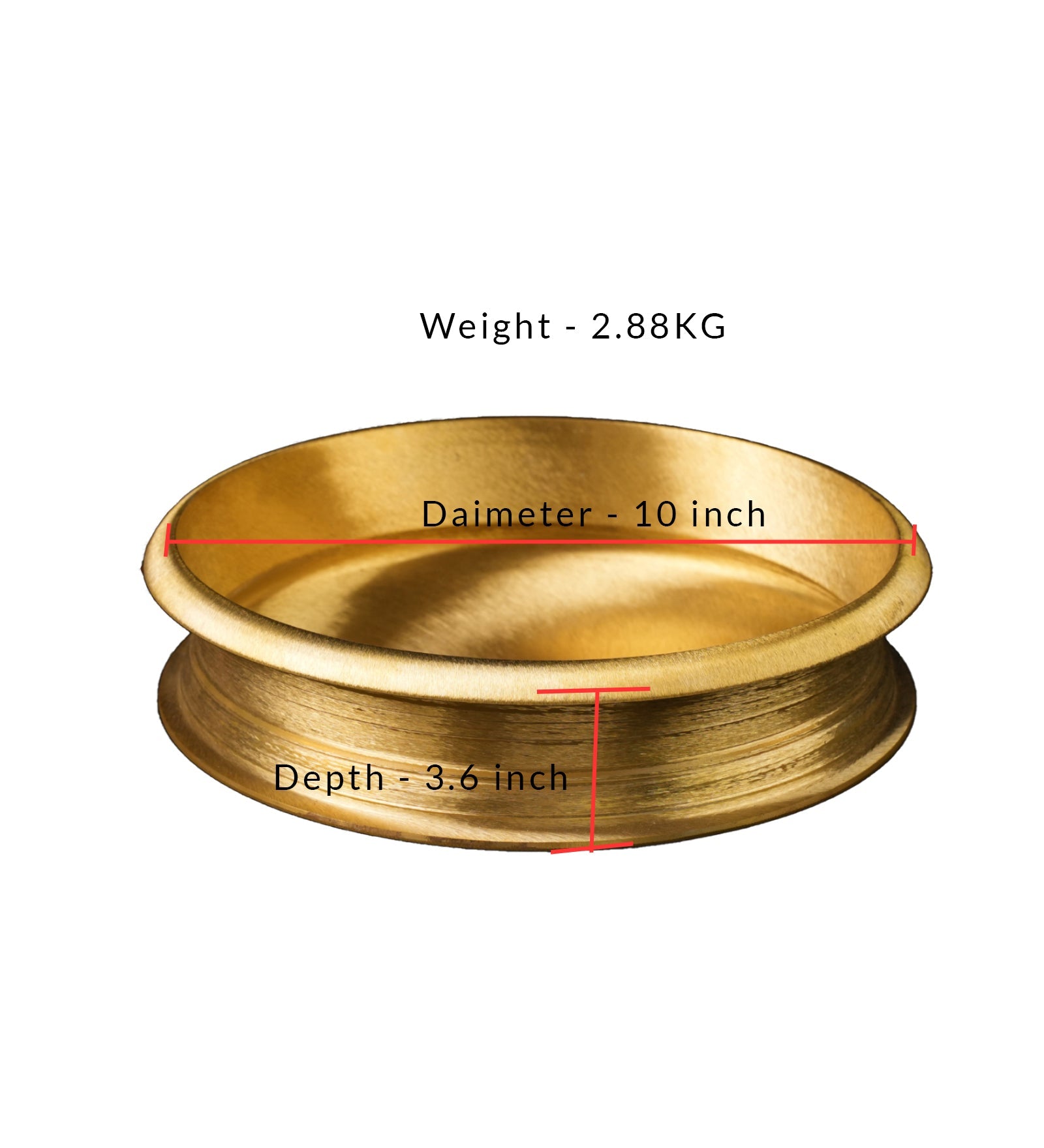 Handmade Bronze Uruli - Medium – Cookware on Brown Living™. SKU: Bronze-uruli-Chatti-2880g-packof1. Img 4.