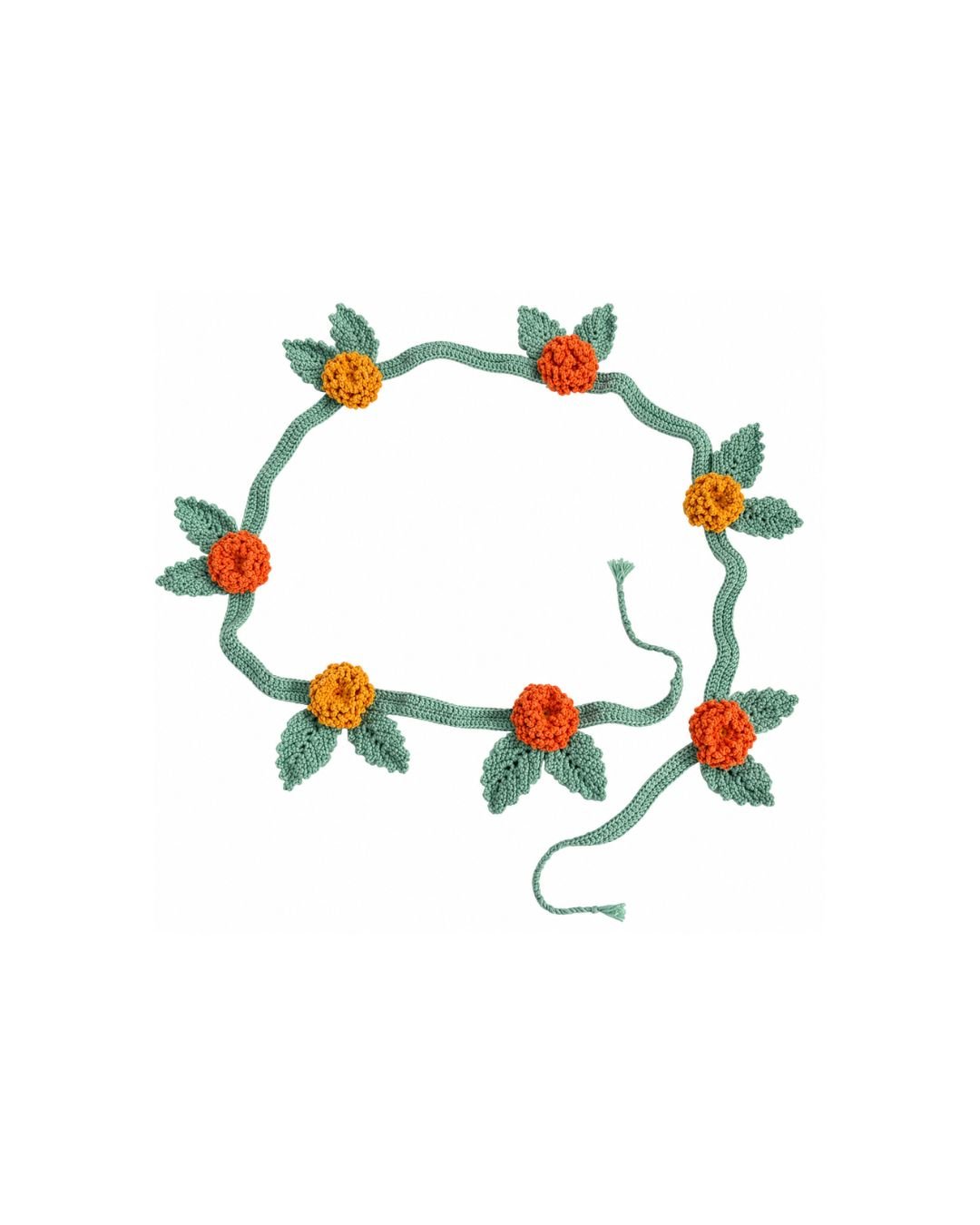 Handmade Crochet Floral Toran | Decorative Home Decor – Home Decor on Brown Living™. SKU: TO026B. Img 2.