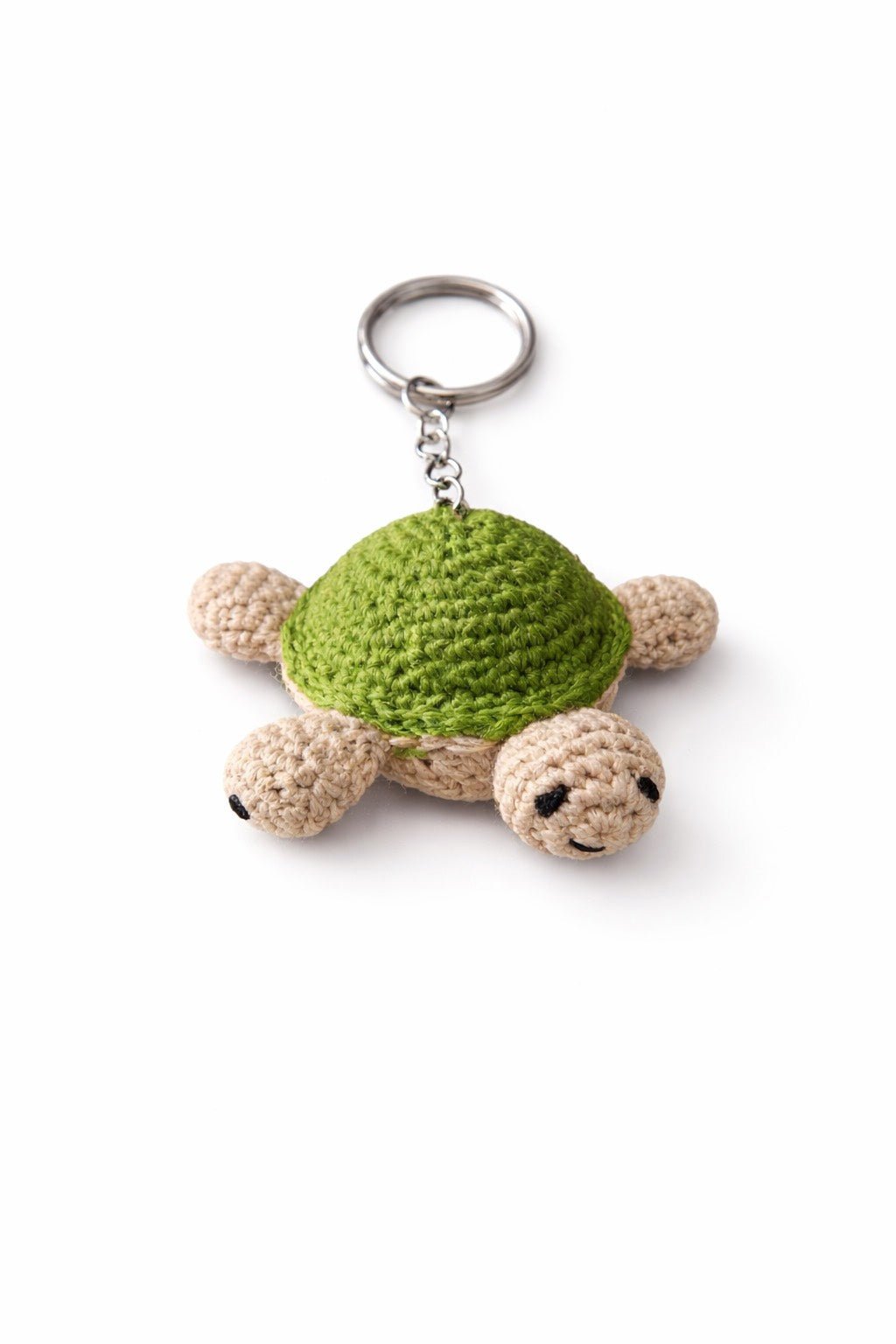 Handmade Crochet Turtle Keychain | Cute Gift & Bag Accessory – Travel Accessories on Brown Living™. SKU: CTK-S-006. Img 1.