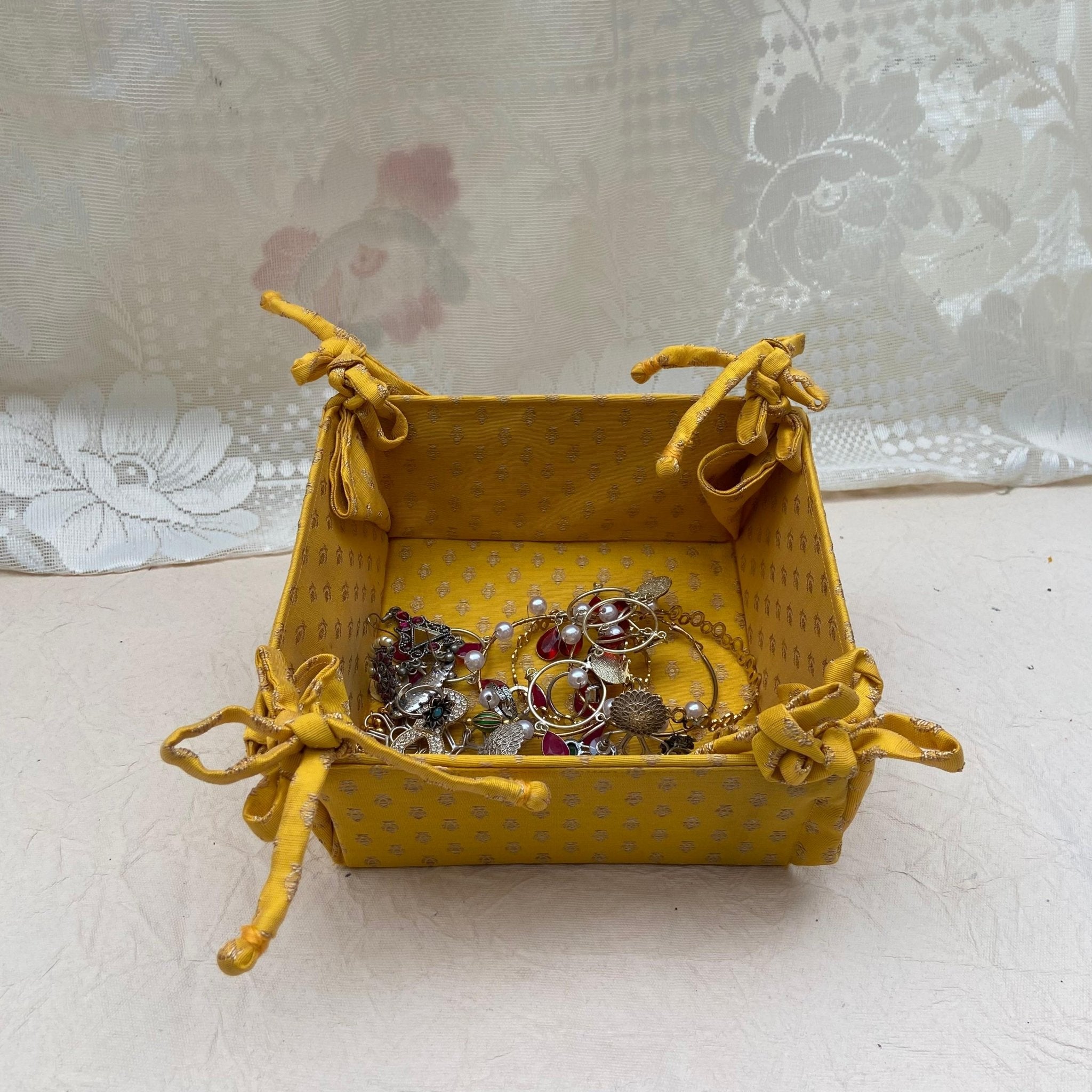 Handmade Foldable Storage Box (Big | Eco - Friendly Upcycled Organizer – Baskets & Boxes by Aftertaste available on Brown Living™. 15 By 15 Cm . SKU: 37115000000. Img 5.