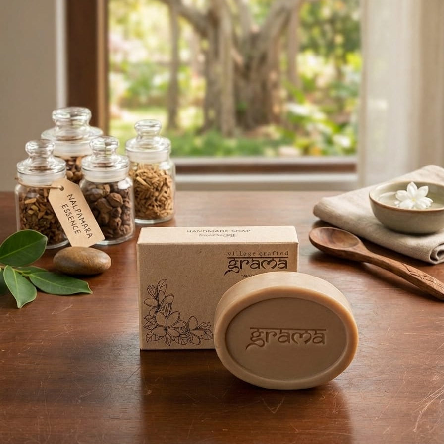 Handmade Nalpamara Soap, 125g | Pack of 2 & 3 ( Hot Process ) – Body Soap on Brown Living™. SKU: nalpamara2. Img 7.