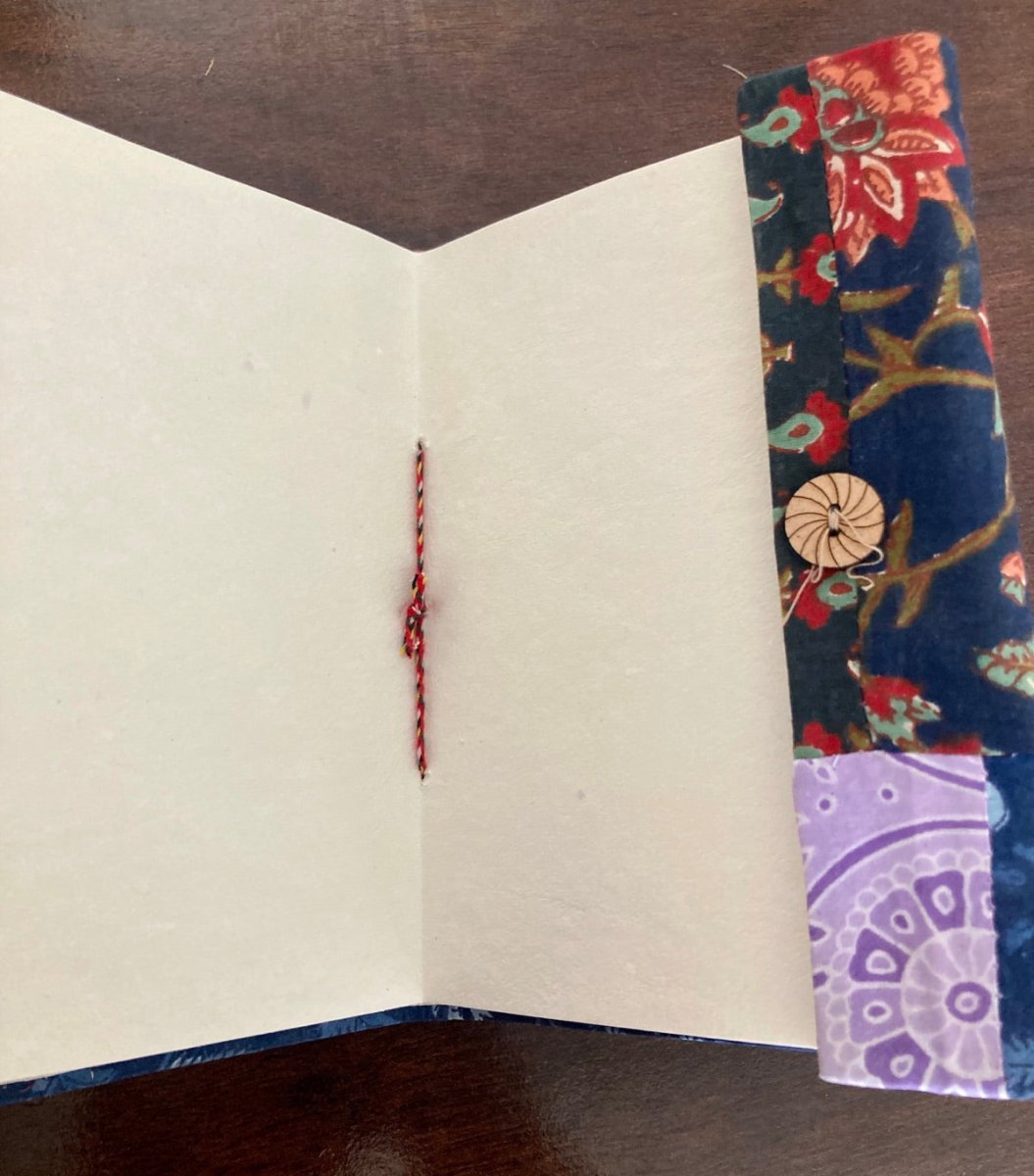 Handmade Paper Diary with Buttoned Closure | Soothing Prints | Verified Sustainable by Brown Living™