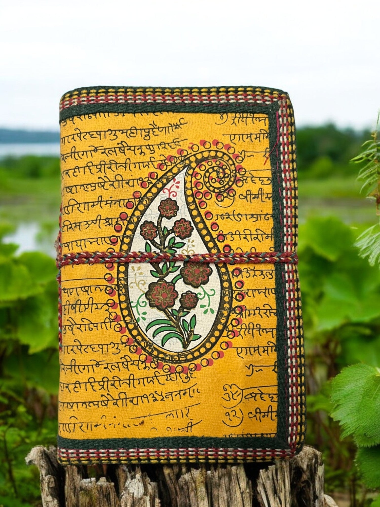Handmade Recycled Paper Bahi Khata Journal Traditional – Stationary on Brown Living™. SKU: OEP245b. Img 13.