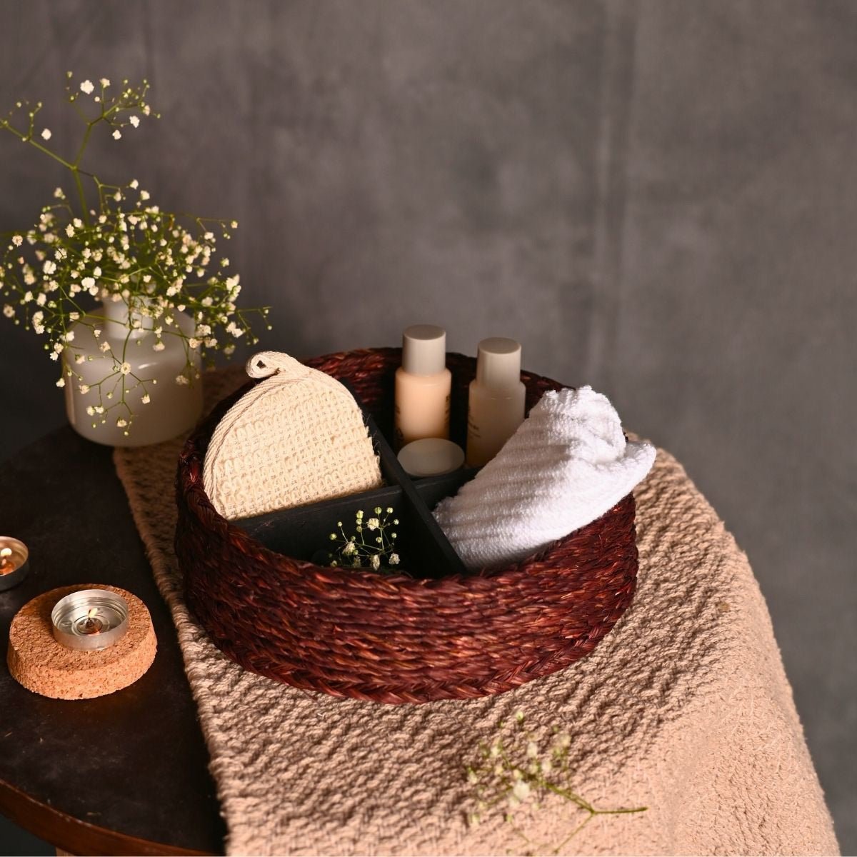 Handmade Sabai Grass Jewellery Box - Brown – Baskets & Boxes on Brown Living™. SKU: SB35WSEPBRN. Img 2.
