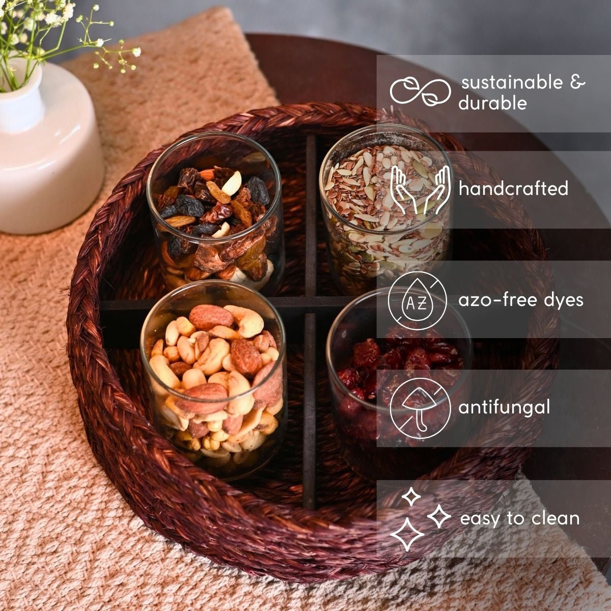 Handmade Sabai Grass Jewellery Box - Brown – Baskets & Boxes on Brown Living™. SKU: SB35WSEPBRN. Img 4.