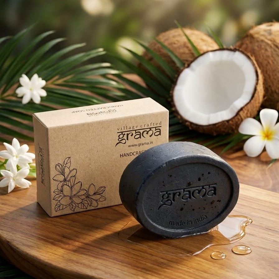 Handmade Virgin Coconut Oil Soap , 125g | Pack of 2 & 3,(Hot Process ) – Body Soap on Brown Living™. SKU: gramaoirgin2. Img 7.