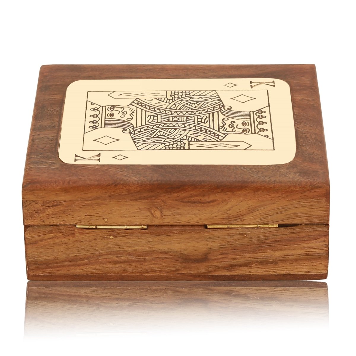 Handmade Wooden Single Deck Playing Card Case | Poker King – Card Games by Craft Cooper available on Brown Living™. . SKU: 1033 - CC. Img 5.