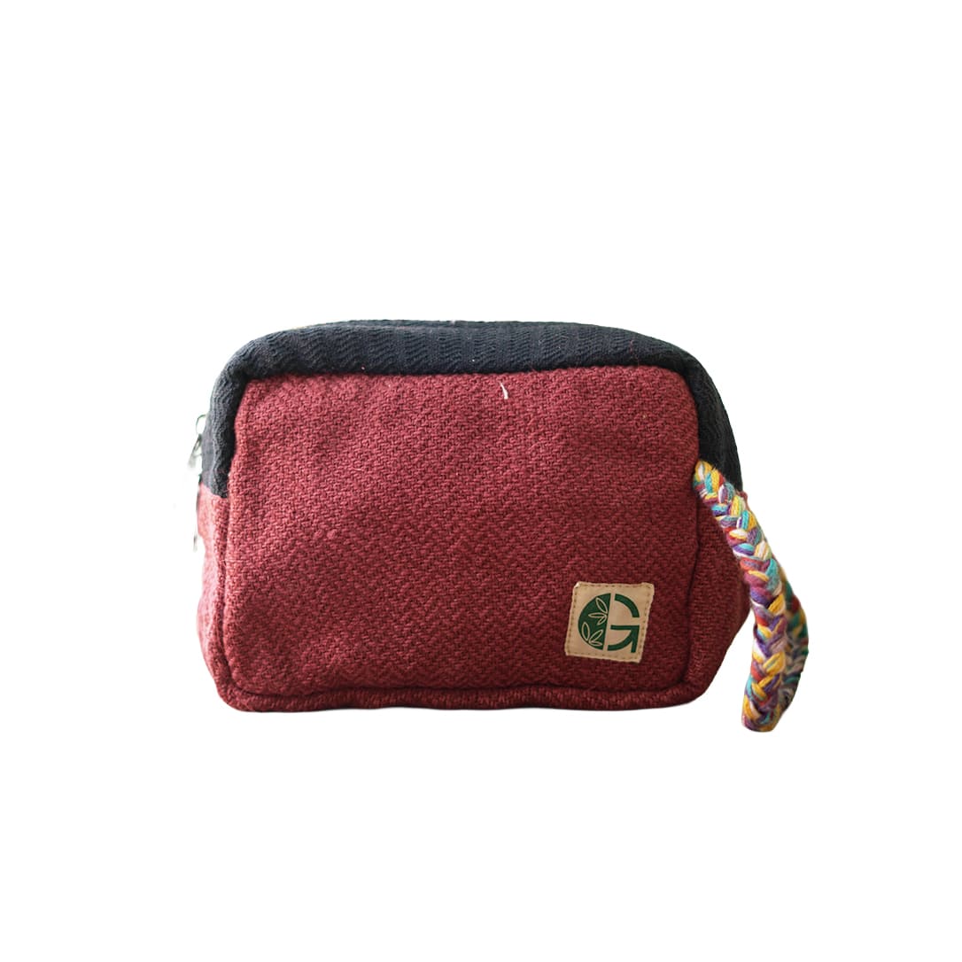 Handwoven Makeup Kit | Fabric Cosmetic Pouch – Hand Bag on Brown Living™. SKU: OGESMK03. Img 3.