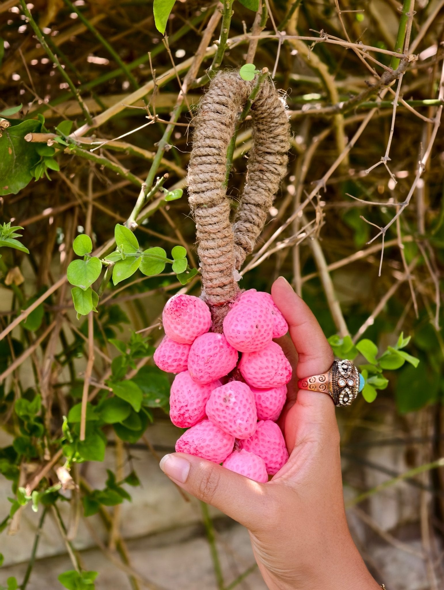 Hanging Soap Bunches | Handmade Decorative Bath Soap Set – Body Soap on Brown Living™. SKU: strby01. Img 4.