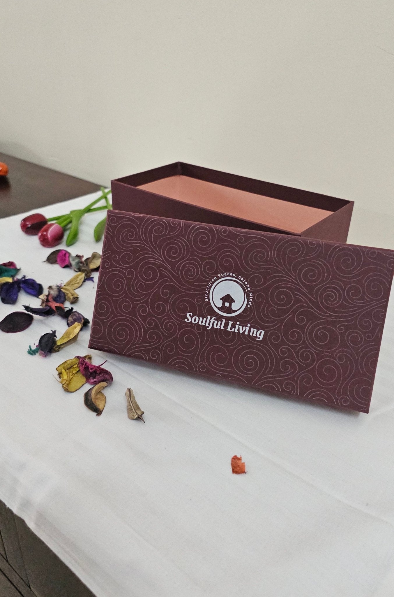 Harmony Vault – Handcrafted Paperboard Storage Box – Home Decor on Brown Living™. SKU: HV - 1155406RR. Img 1.