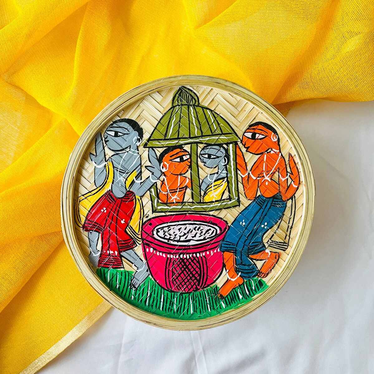Harshil Hamper - Handcrafted Utsav Bamboo Box and Jashn Platter – Gift Giving by Alokya available on Brown Living™. . SKU: AK - 53. Img 4.